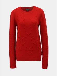 Červený svetr s plastickým vzorem Dorothy Perkins Tall