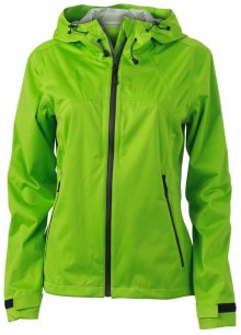 Dámská softshellová bunda s kapucí JN1097 - Jarně zelená / šedá | L