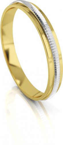 Art Diamond Pánský bicolor snubní prsten ze zlata AUG328 66 mm