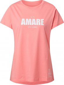 ARMANI EXCHANGE Tričko bílá / růžová