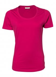 Dámské Stretch Tee tričko - Sytě růžová XXL