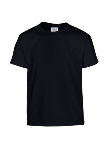 Silnější bavlněné tričko Gildan - černá S