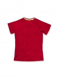 Dámské sportovní tričko Active raglan - Rudě červená S