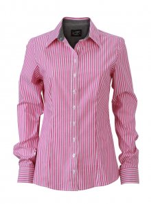 Dámská pruhovaná košile - Růžová M