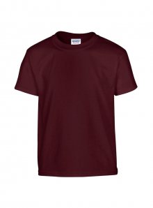 Silnější bavlněné tričko Gildan - Hnědočervená S