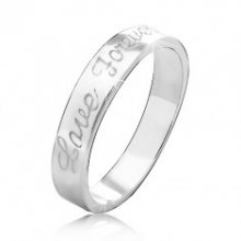Prsten ze stříbra 925 s vyrytým nápisem Love Forever M13.15