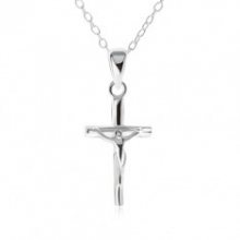 Řetízek a přívěsek s Ježíšem na kříži - náhrdelník ze stříbra 925 SP17.23