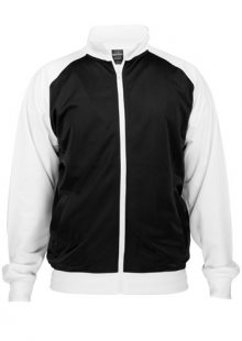 Urban Classic Sports Track Jacket White Black - 3XL