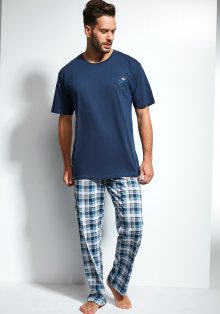 Pánské pyžamo Cornette 134/110 L Tm. modrá