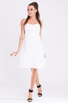 Dámské značkové šaty EVA & LOLA s rozšířenou sukní bílé - L