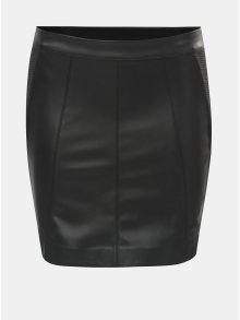 Černá koženková pouzdrová sukně ONLY