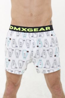 DMXGEAR Luxusní pánské volné trenýrky s motivem medvědů Tartan by DMXGEAR