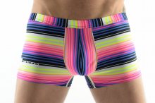 DMXGEAR pánské boxerkové plavky s multicolorovými pruhy Sun & Fun