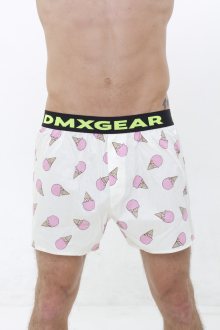 DMXGEAR Luxusní pánské volné trenýrky s motivem růžových zmrzlin Tartan by DMXGEAR