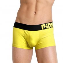 PINK HERO žluté boxerky s černou gumou Color Logo 3D