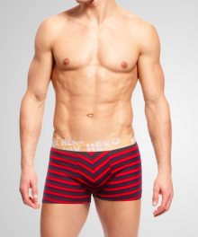 PINK HERO modro-červeno-šedé pánské boxerky Striped Men Boxer