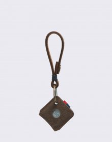 Herschel Supply Keychain + Tile Brown Pebbled Nubuck