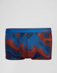 CALVIN KLEIN oranžovo-modré pánské boxerky Micro Low Rise Trunk U8516
