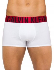 CALVIN KLEIN bílé pánské boxerky Power Red Low Rise Trunk U8316A