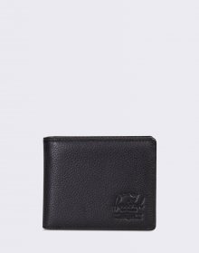 Herschel Supply Hank + Coin Leather RFID Black Pebbled Leather