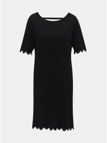 Černé svetrové šaty s třpytivým lemem a průstřihem na zádech Jacqueline de Yong Gracie
