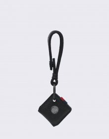 Herschel Supply Keychain + Tile Black Pebbled Leather