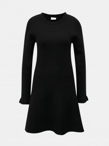 Černé svetrové šaty s dlouhým rukávem VILA Livnia