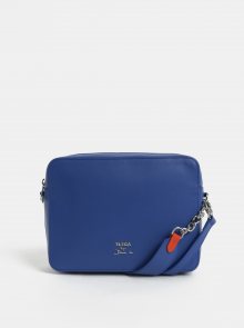 Modrá kožená kabelka ELEGA