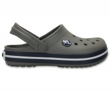 Crocs šedé dětské boty Crocband Clog Kids Smoke/Navy - 23/24