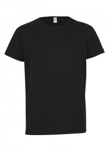Neonové sportovní tričko - černá 6-7