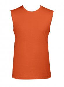 Pánské tričko bez rukávů Jazzy - Oranžová S