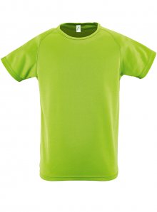 Neonové sportovní tričko - jablíčkově zelená 6-7
