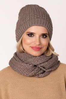 Jarek Fil\'loo CD-116 Čepice + šála Univerzální světle béžová