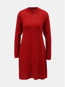 Červené svetrové šaty se stojáčkem Dorothy Perkins