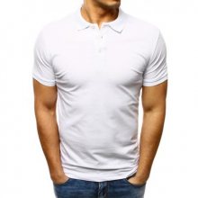 Pánské bílé tričko s límečkem