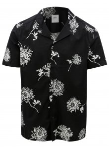 Černá květovaná košile Burton Menswear London