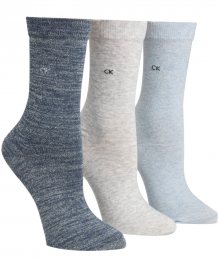 Calvin Klein dárkový 3 pack dámských ponožek Sparkle Blue  - 37-41