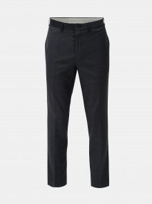 Tmavě modré skinny fit kostkované kalhoty s příměsí vlny Burton Menswear London