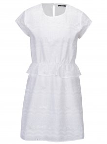 Bílé šaty s madeirou ONLY Silvija