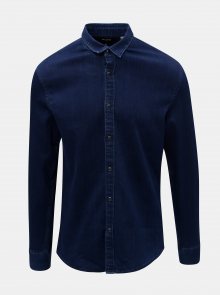 Tmavě modrá džínová slim fit košile ONLY & SONS Ole
