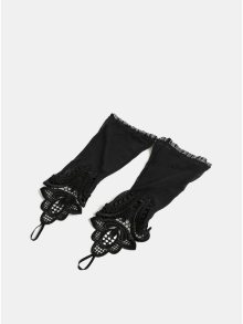 Černé průsvitné rukavičky s krajkou Obsessive