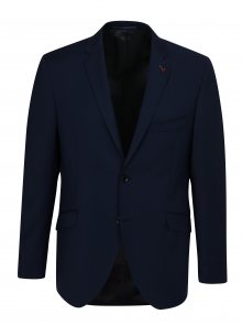 Tmavě modré oblekové vlněné sako Good Son