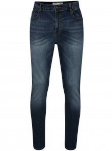 Modré regular fit džíny s vyšisovaným efektem Burton Menswear London 