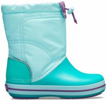 Crocs tyrkysové sněhule Crocband Lodgepoint Boot Ice Blue/Tropical Teal - 24/25