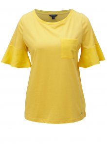 Žluté tričko s volány na rukávech Nautica 