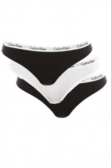 Calvin Klein černé a bílé kalhotky 3 PACK Rise Trunk - L