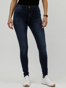 Modré skinny džíny s vysokým pasem ONLY Paola