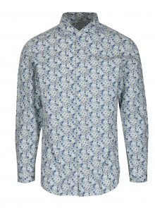 Modro-bílá květovaná slim fit košile Selected Homme Do Nesel-Rio