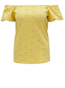 Žluté tričko s odhalenými rameny Dorothy Perkins