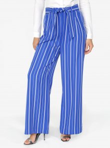 Modré pruhované široké kalhoty Selected Femme Pilea